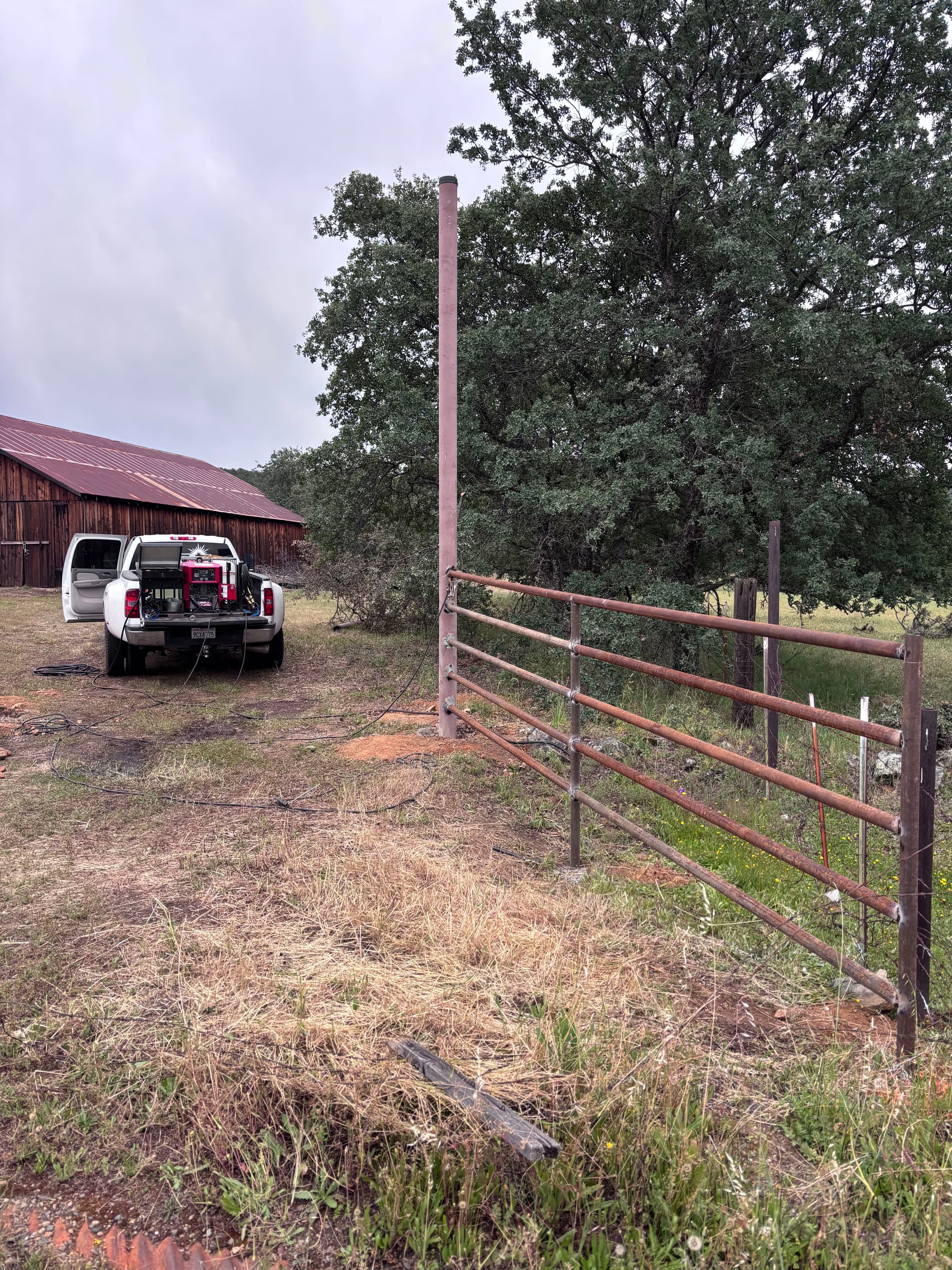 Gallery photos for Pipe Fence and Entryway Build Taking Shape on the Ranch: Image #2
