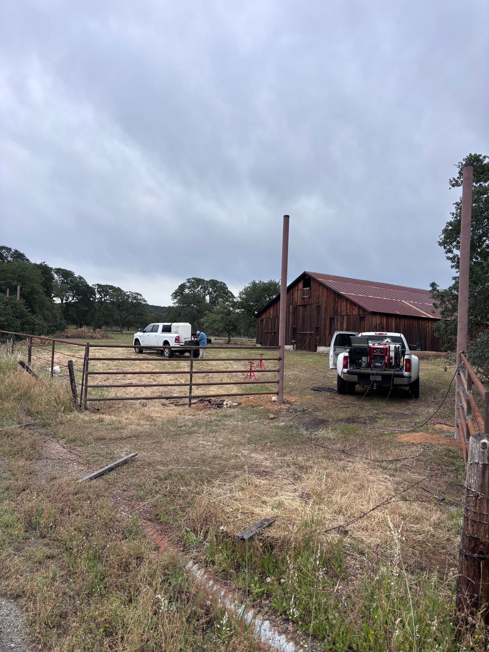 Gallery photos for Pipe Fence and Entryway Build Taking Shape on the Ranch: Image #1